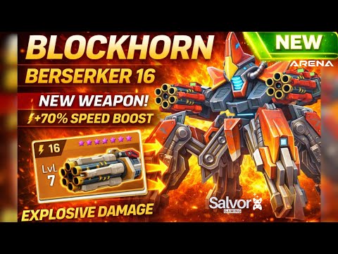 🔥 New Weapon CHARGE ROCKET 16 with BLOCKHORN | Mech Arena