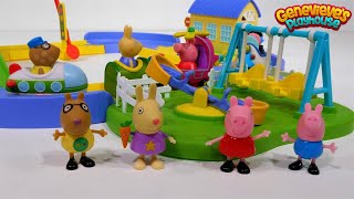 Learn Spanish Words with Peppa Pig and Friends Driving Toy Cars Around Town!