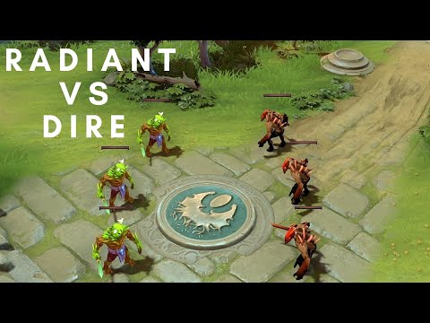RADIANT CREEPS vs DIRE CREEPS - DOTA 2 NPC Wars