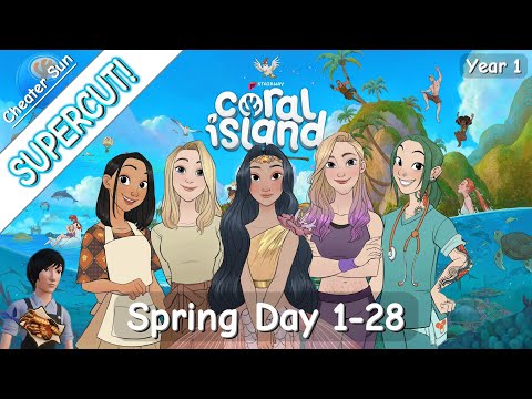 Coral Island SUPER CUT! Compilation - Spring Day 1 - 28 (Year 1) [Discontinue because No One Cares]