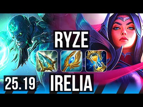 RYZE vs IRELIA (MID) | 42k DMG | KR Master | 25.19