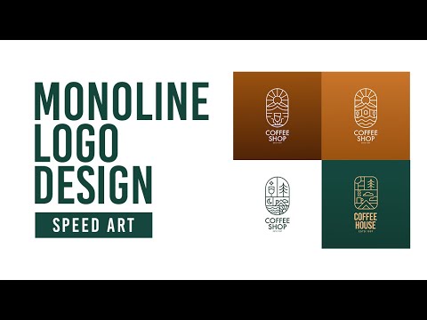 Monoline Logo Template Design - Speed Art
