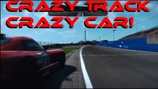 GT6: Racing round a crazy circuit in a crazy car.