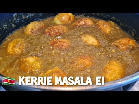 🇸🇷 Kerrie Masala ei en courgette|egg curry zucchini|