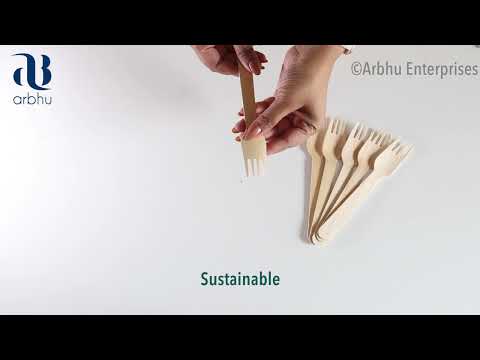Biodegradable Disposable Birchwood Fork 160mm