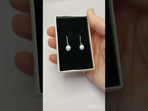 Оригинальный подарок девушке Серьги из жемчуга натурального в серебряной оправе В сувенирной коробочке - фото 2 - id-p2829299242