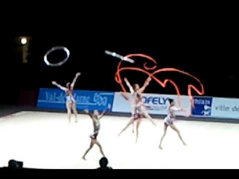 UZBEKISTAN 3 ribbons 2 hoops - 2011 Thiais Groups AA (poor quality)