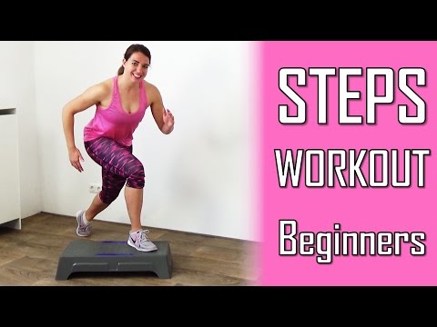 20 Minute Steps Workout Routine for Beginners - Stepper Exercises At Home
