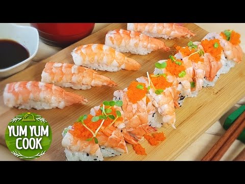 Shrimp Nigiri Sushi Roll | YumYumCook