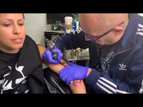 @ReverieLove GETS TATTOOED  BY BIG SLEEPS IN LOS ANGELES...