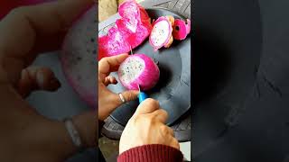 how to open dragon fruit | easy way of cutting dragon fruit | 3D's Kitchen