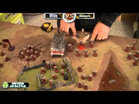 White Scars vs Sisters of Battle Warhammer 40k Battle Report - Beat The Cooler Ep 58 - Part 1/2