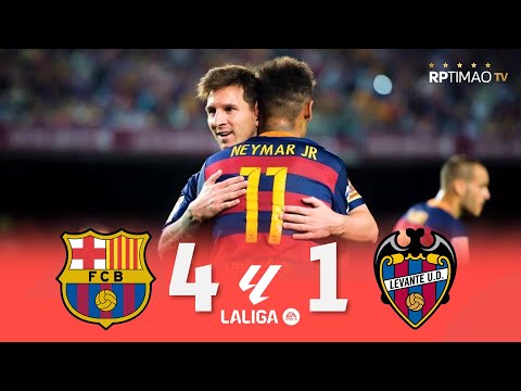Barcelona 4 x 1 Levante ● La Liga 15/16 Extended Goals & Highlights ᴴᴰ