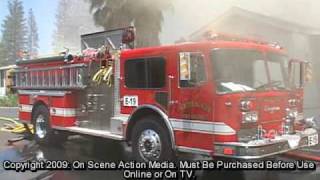 preview picture of video 'Loomis, CA: A Mobile Home Destroyed by Fire 6-28-2009'