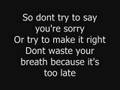 Your Love Is A Lie - Simple Plan (with lyrics ...