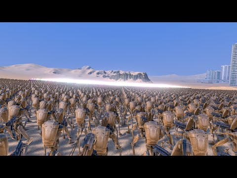 20000 DROIDS vs 5000 LASER KNIGHTS - Ultimate Epic Battle Simulator UEBS