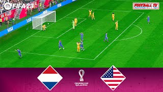 FIFA 23 - NETHERLANDS vs USA - World Cup Qatar 2022 - Round of 16 - PC Gameplay - Match Today