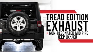 AWE Tread Edition Axleback Exhaust + Non-Res Mid Pipe for the Jeep JK/JKU Wrangler