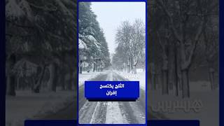 البياض يكتسح مدينة إفران وسط تساقطات ثلجية كثيفة thumbnail