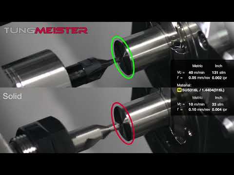 Demonstration #18 - Combines speed and efficiency! Compare solid and center hole machining!