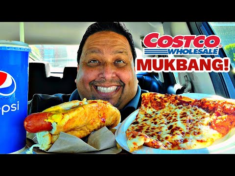 $3.28 COSTCO MUKBANG 먹방 ~ Hot Dog, Cheese Pizza &...