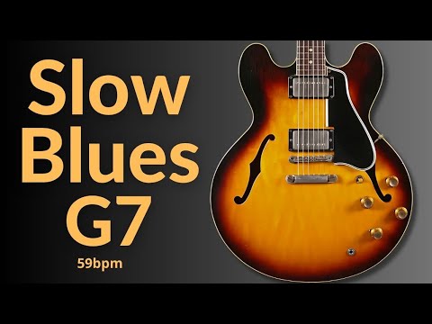 Moody Slow Blues Guitar Backing Track in G Major (G7)