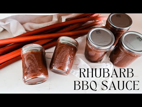 Canning Rhubarb BBQ Sauce | Rhubarb Recipe | Water Bath Canning Recipe