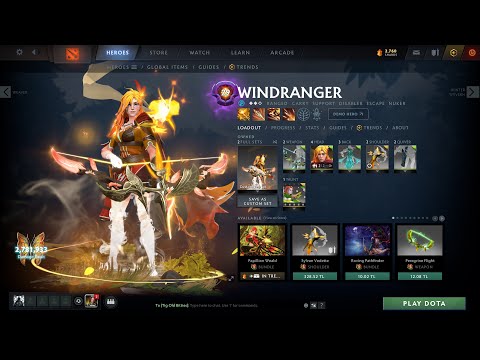 Windranger Arcana Unlocked First Time in Dota2 - DOM Gameplay