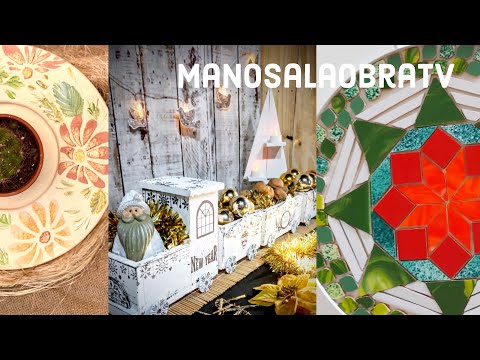 Manos a la Obra 2021 Programa 44 Pintura sobre Madera - Deco Navideña - Sellos - Mosaiquismo