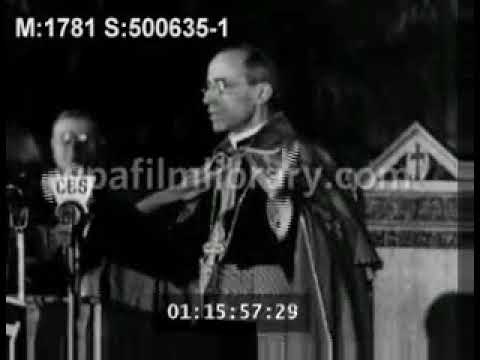 Giuseppe Giovanni Pacelli Future pope Pius XII speaks English at a Rally