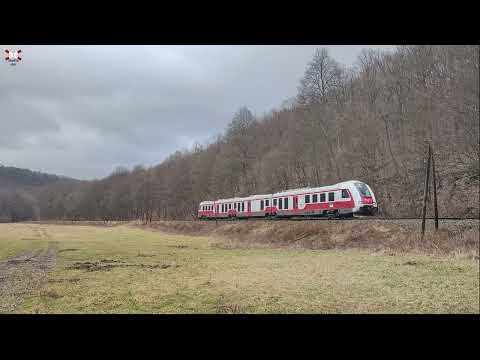 Vlak Os 7509 ZSSK | Prievidza - Pod Skalkou (26.02.2024) (Slovakian train)[4K]