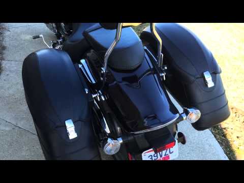 Yamaha Raider Mustang Hard Saddle Bags Easy Brackets Cobra tall backrest