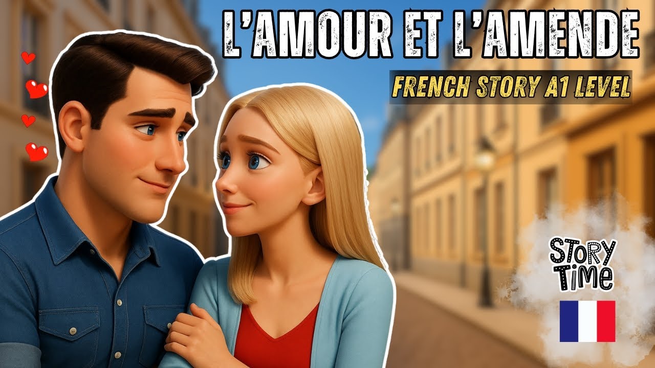 Improve Your French Speaking | French Story for Beginners – L’Amour et l’Amende (A1 Level)