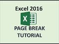 Excel 2016 - Page Break - How to Set Adjust Insert Remove Use & Preview Breaks - Inserting in MS .32