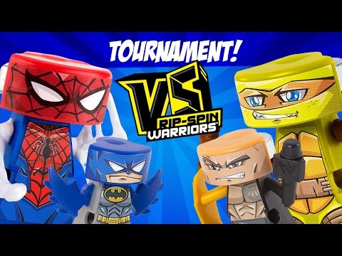 Superheroes VS Rip-Spin Warriors Tournament #3  by KIDCITY Video