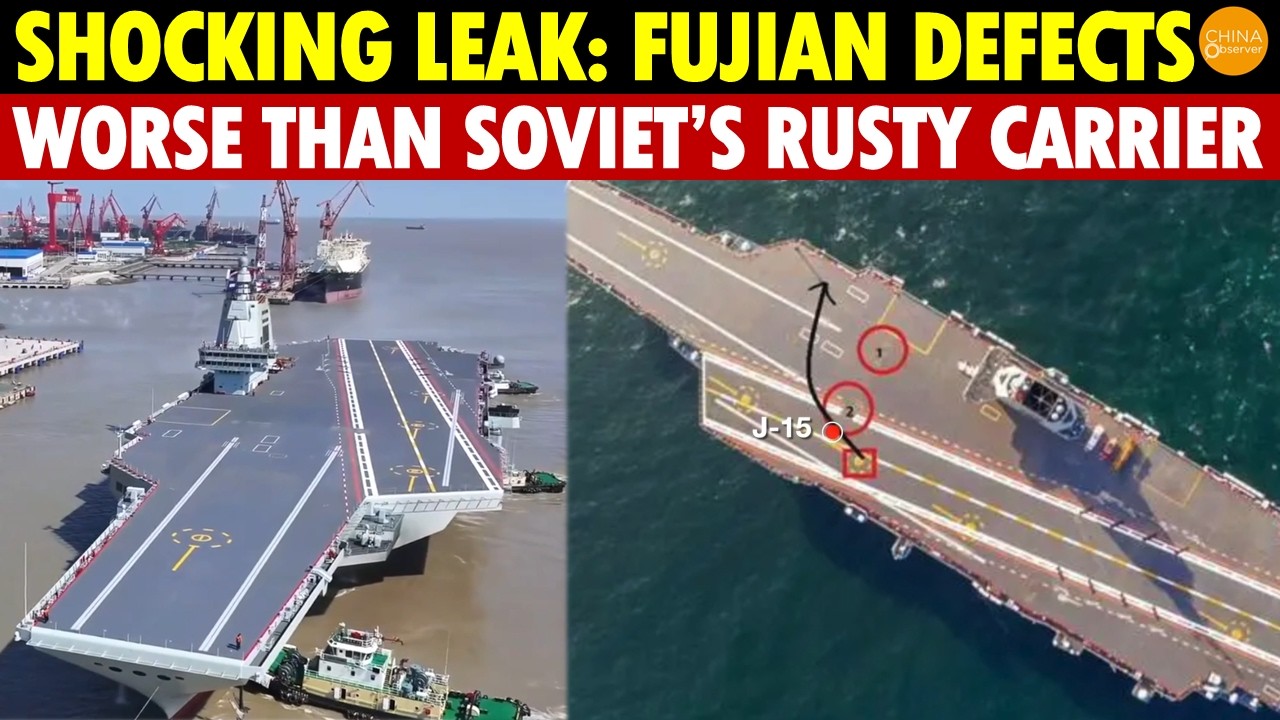 Fujian Carrier Back in Yard After Just 1 Month? Big Flaws Exposed – Lags US, Worse Than Soviet Scrap
