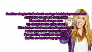 Hannah Montana Forever - I`ll Always Remember You  With Lyrics On Screen + DOWNLOAD LINK