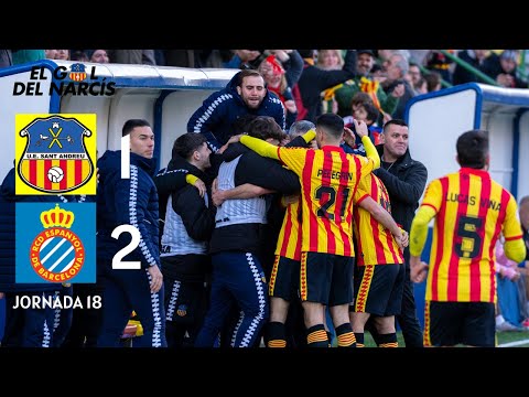 Resum UE Sant Andreu 1-2 RCD Espanyol 'B'