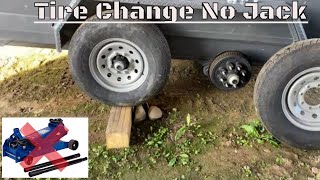 How To Remove A Tire On A Tandem Axle Trailer With No Jack