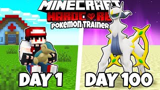 I Survived 100 Days as a POKEMON TRAINER in HARDCO