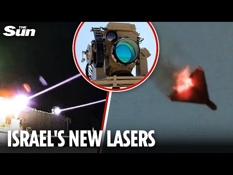 Jawdropping moment Israel's new Iron Beam laser interceptor blasts drones out of the sky