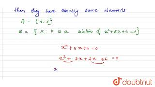 Are the following pair of sets equal? Give reasons  A={2,3},B={x:x is |Class 11 MATH | Doubtnut
