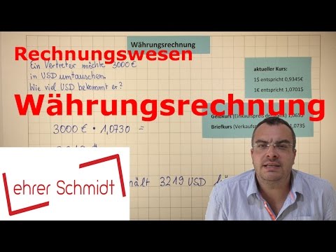 Currency calculation | EUR - USD conversion | Accounting | Lehrerschmidt