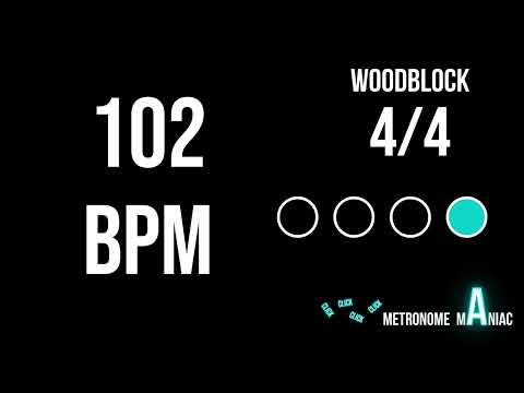 Metronome 102 BPM 4/4 - Woodblock