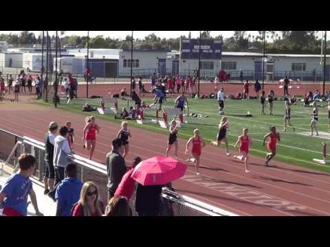 FSG 100m Heat 3 vs Huntington Beach 3-23-17 - Los Alamitos Girls