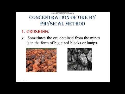 Concentration of ore  from Unit 3 Metallurgy