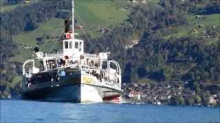 preview picture of video 'Dampfschiff Blümlisalp Thunersee in Spiez 19.10.14'
