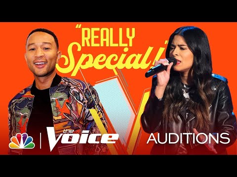 John and Gwen Strut Their Stuff to Try to Win Over Destiny Rayne - The Voice Blind Auditions 2019
