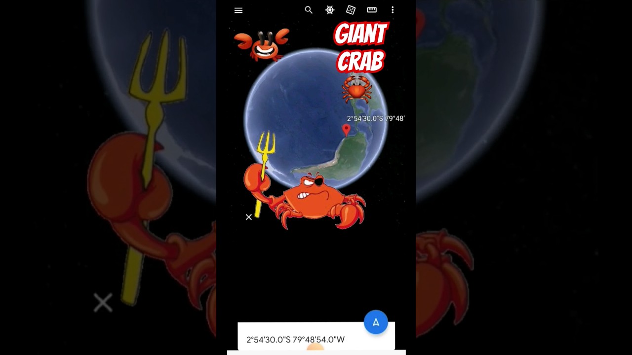 Giant Crab 🦀 found at Google Earth 🌎. #earth #googleearth #google #earth #map