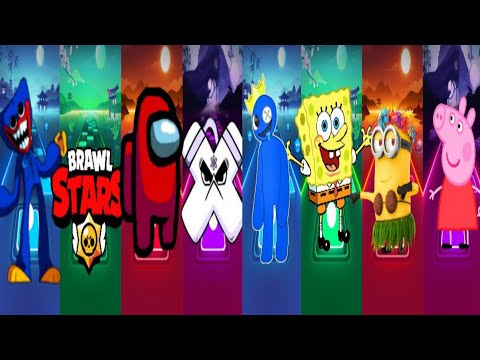 Poppy Playtime VS Brawl Stars VS Among us VS Alphabet Lore VS Rainbow Friends VS Spongebob-Tiles Hop